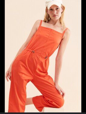new ANTHROPOLOGIE PISTOLA adela wide leg utility jumpsuit L large